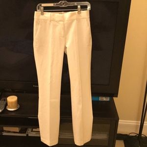 Jcrew white cotton trousers